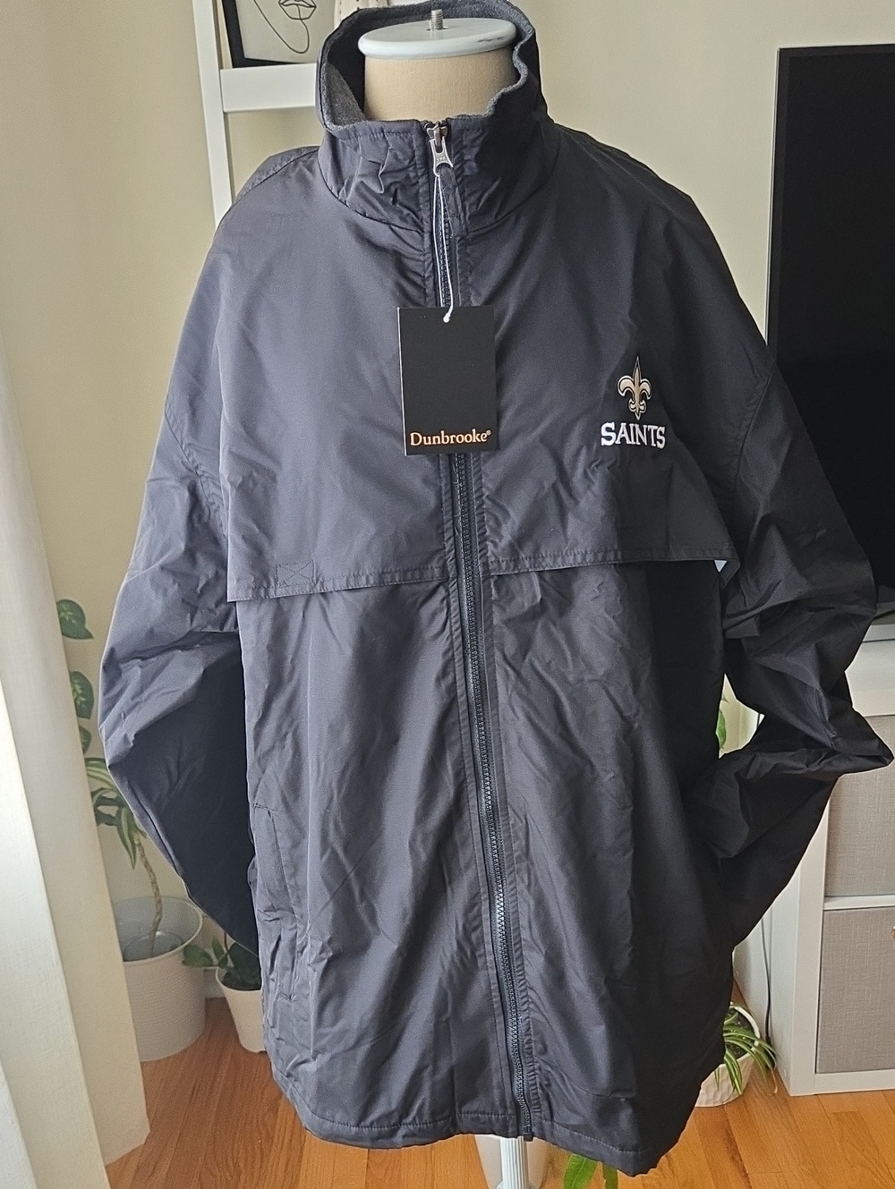 Dunbrooke Black Saints Men’s Windbreaker Jacket
